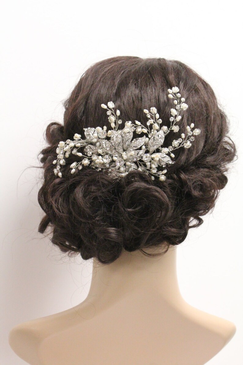 Wedding Hair Piece Vintage Style Bridal Headpiece Wedding Hair Etsy