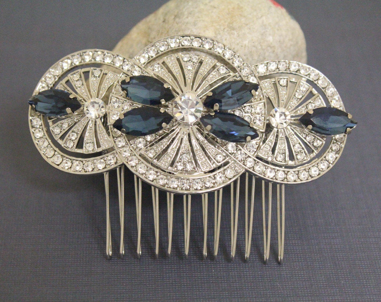 6 Pack Vintage Hair Side Combs for Women Decorative, ECANGO Retro Gold  Pearl Rhinestone Metal Hair
