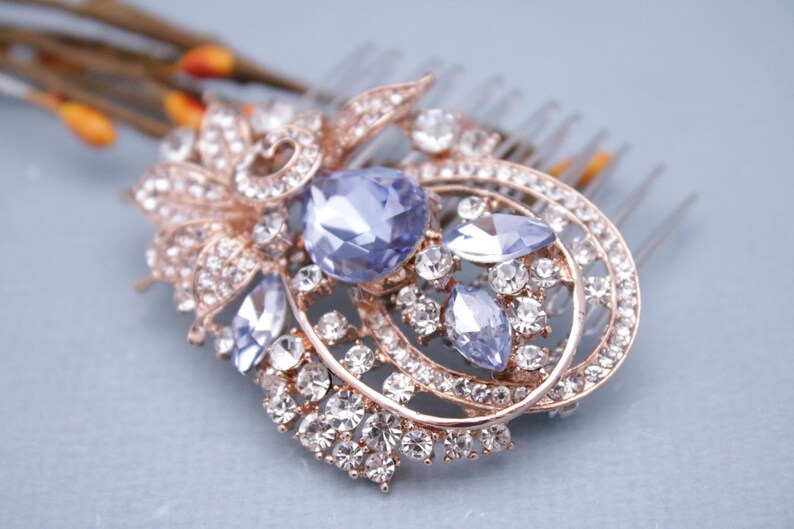 Vintage Inspired Something Blue Crystal Rhinestone Hair Comb,Wedding,Bridal hair comb,Wedding hair comb blue Wedding Light Sapphire Boho