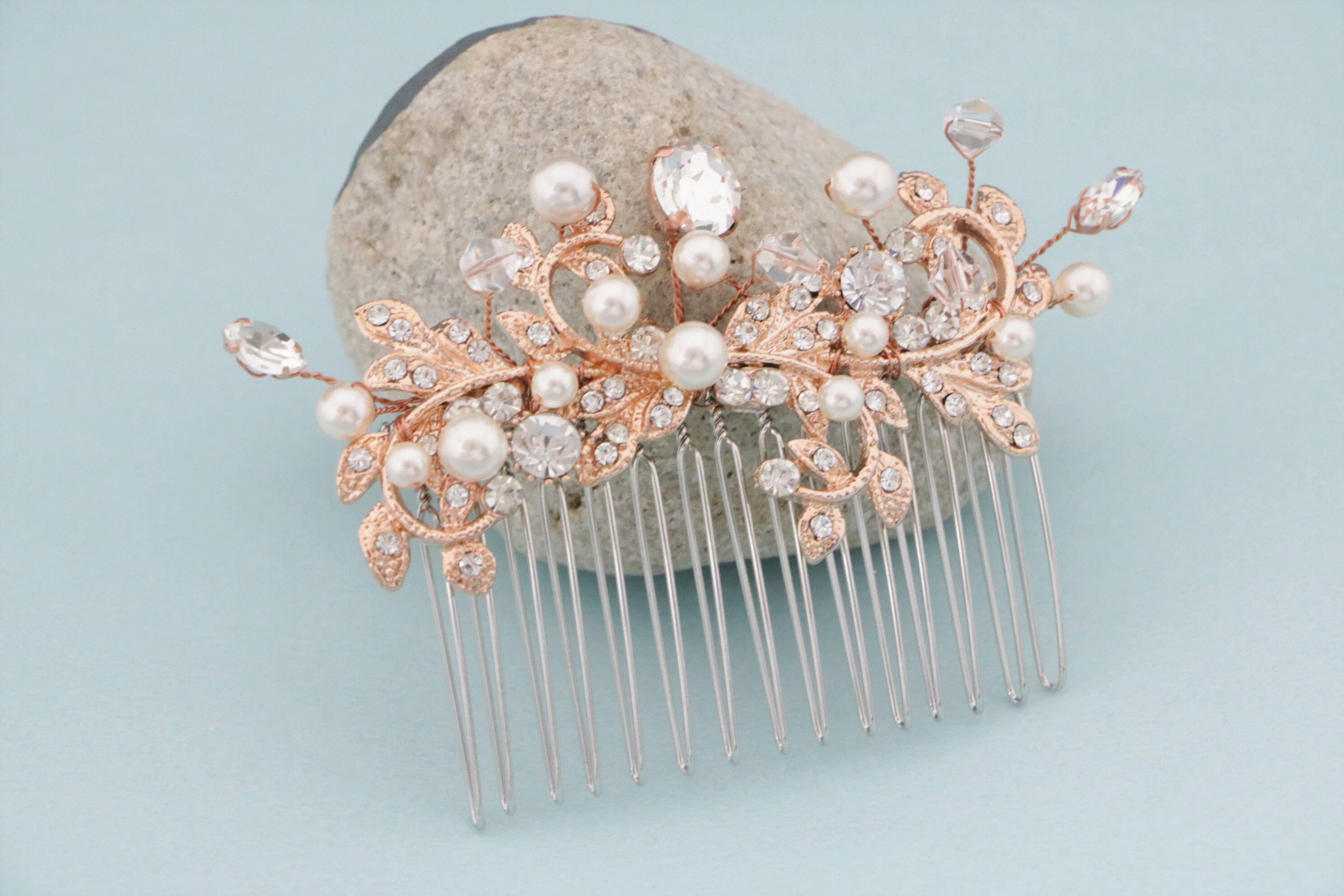Bridal veil comb wedding pearl hair piece bridal comb Etsy