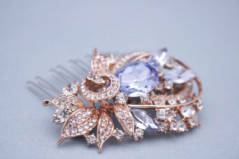 Vintage Inspired Something Blue Crystal Rhinestone Hair Comb,Wedding,Bridal hair comb,Wedding hair comb blue Wedding Light Sapphire Boho