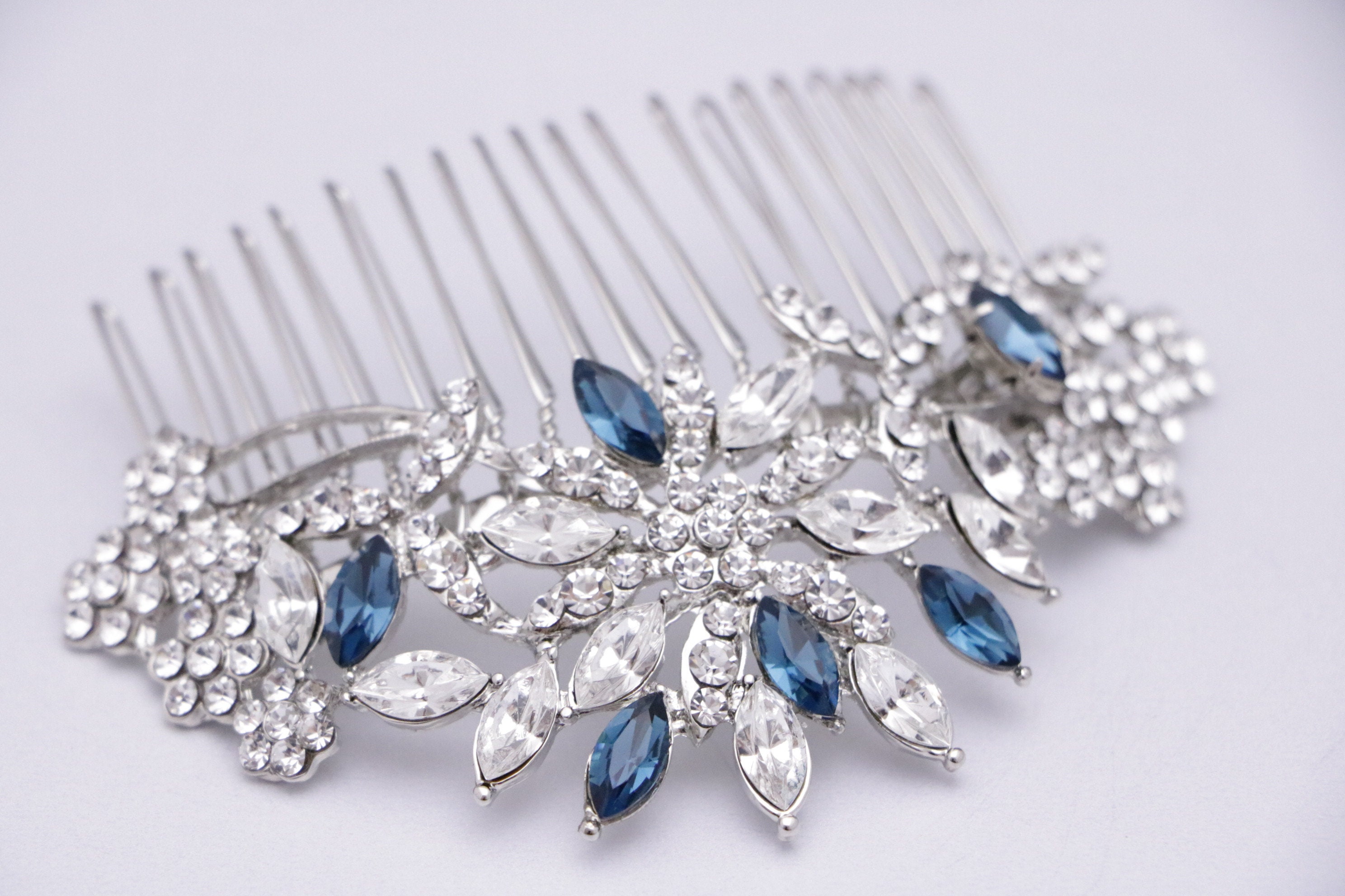 1. Blue Crystal Hair Pins for Prom - wide 6