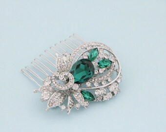 Blue Hair Accessories Wedding Crystal Hair Piece Silver Dainty Bridal Hair Comb Gold Wedding Hair Accessories for Bun Bridal hair jewelry