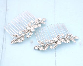 Crystal Wedding comb Silver Wedding hair accessories Gold veil comb Rose gold Bridal hair jewelry Wedding hair clip Bridal hair comb Wedding