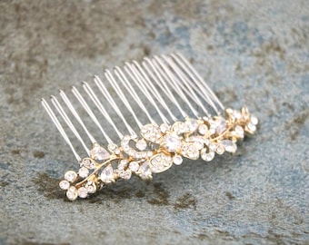 Gold Wedding hair clip Crystal hair comb Wedding hair accessories Bridal hair jewlery Rose gold Wedding hair comb Silver hair comb Wedding