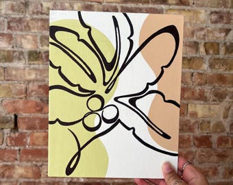 Coconut Tree Line Art Print: Minimalist Tropical Decor