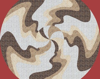 Mosaico in marmo con motivo a spirale / Piastrelle a mosaico personalizzate per ingressi e soggiorni