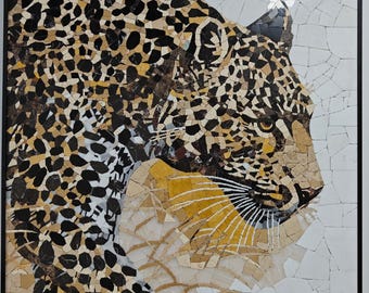 Benutzerdefinierte Mosaikkunst - Handgefertigtes Steinmosaikgemälde, personalisierte Tier- / Stadt- / Stillleben-Wandkunst, anpassbare Wohnkultur