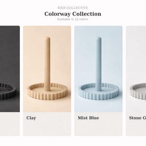 Soporte para toallas de papel, soporte para rollo de cocina moderno, organizador minimalista de encimera, soporte de pie para toallas de papel, decoración del hogar imagen 7