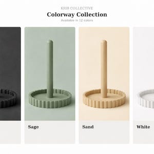 Soporte para toallas de papel, soporte para rollo de cocina moderno, organizador minimalista de encimera, soporte de pie para toallas de papel, decoración del hogar imagen 6
