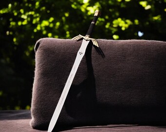 Legend of Zelda Master Sword Replica - Handgemaakt roestvrijstalen schakelzwaard met schede en schild - Full Tang Collectible en cosplaycadeau