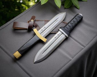 Vinland Saga Thorfinn Dolch - Handgefertigtes Anime Cosplay Messer aus D2 Stahl