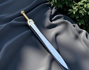 Espada Riptide hecha a mano: réplica de Anaklusmos de Percy Jackson - Exhibición de cosplay