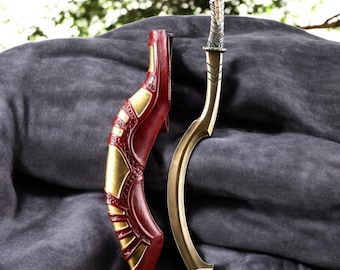 Réplica de espada egipcia Khopesh forjada a mano / Exhibición coleccionable con funda