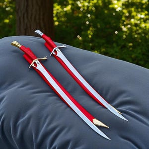 Wheel of Time Heron Mark Sword Replica | Handmade High carbon steel blade with Red Scabbad | Fantasy Cosplay & Collectible Sword gift.