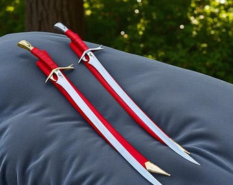 Wheel of Time Heron Mark Sword Replica: High Carbon Steel, Red Scabbard