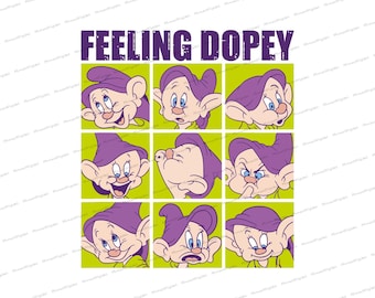 Blancanieves PNG de Disney, Siete Enanitos Tonto PNG, Los Siete Enanitos Sintiéndose Tonto DTF, Emociones de Tonto de Disney, Vacaciones Familiares en Disneyland