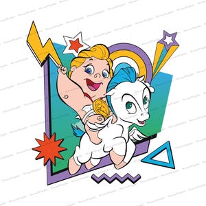 Baby Hercules und Pegasus SVG, Hercules Disney Transfer, Disneyland Digital Download Magic Kingdom, Pegasus und Hercules Shirt