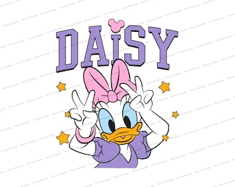 Daisy Duck SVG, Vintage Daisy Duck png, Disney Digital Download, Disneyland Daisy Shirt, Magic Kingdom Shirt, Daisy Collage Tee