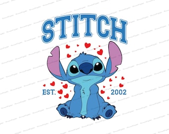 Disney Stitch College SVG, Disney Lilo and Stitch 2025 PNG Digital Download, Stitch Disney Dtf, Disneyland SVG, Disney Shirt