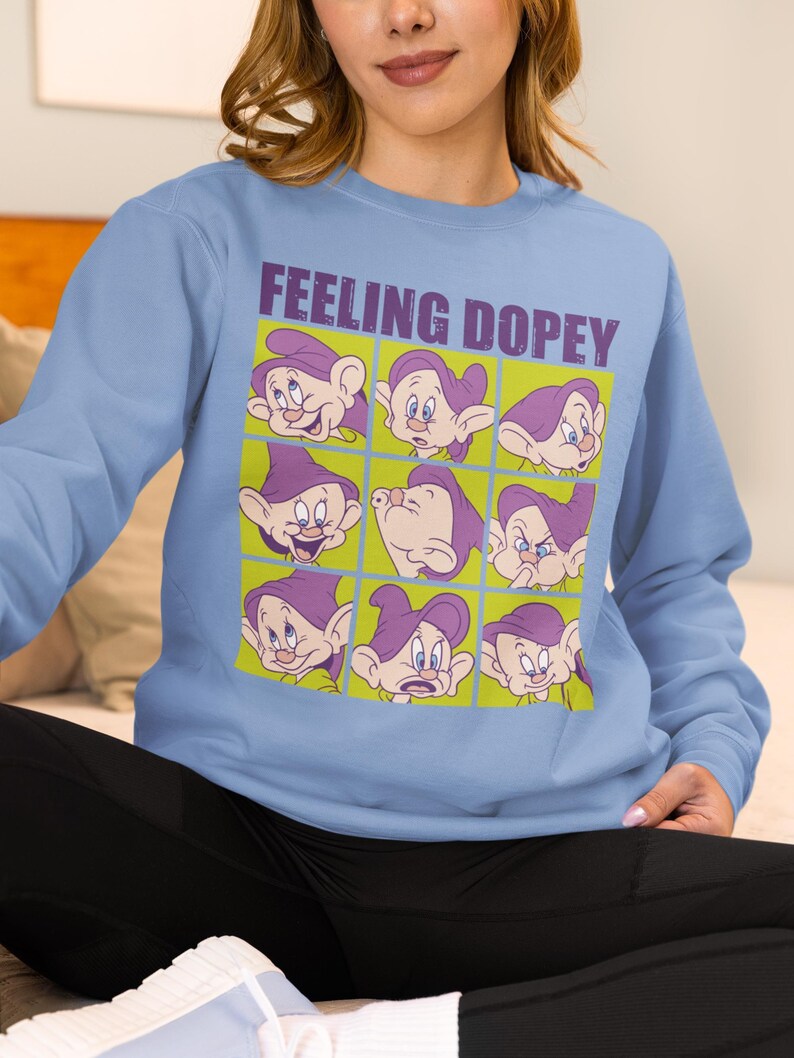 Disney Snow White PNG, Seven Dwarfs Dopey PNG, The Seven Dwarfs Feeling Dopey Dtf, Disney Dopey Emotions, Disneyland Family Vacation image 4