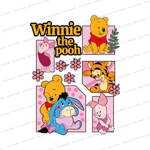 Winnie The Pooh and Friends SVG, Disneyland Trip Shirt, Soft Color Winnie The Pooh Digital Download PNG, Disney Pooh Bear Cricut
