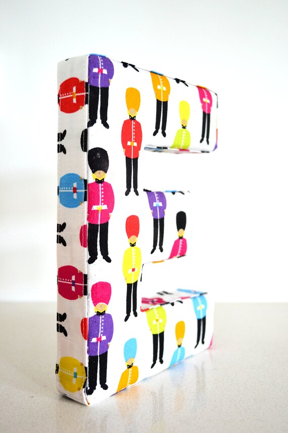 Items similar to Fabric Letter Personalised Wall Decor Letter E on Etsy