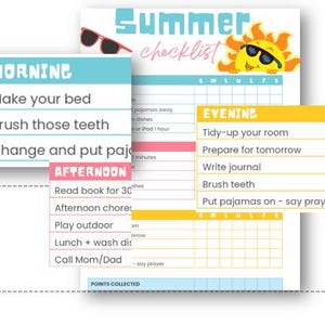 Teen Summer Chore Checklist | Printable PDF | Instant Download