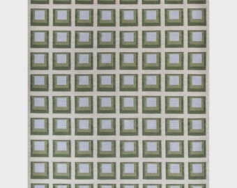 Handwoven Wool Kilim Rug: Scandinavian Style Green Flatweave Rug, Farmhouse Decor 8x10 large Rugs