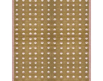 Handwoven Wool Cotton Kilim Rug, Geometric Boho Runner (9x12ft)