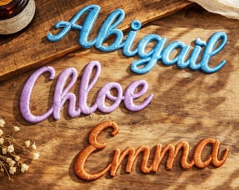 Custom Name Patch | 3D Embroidered Iron On or Sew On Label