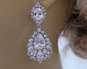 Silver Vintage Chandelier Earrings, Silver Chandelier Earrings, Vintage Chandelier Earrings, , Bridesmaid Earrings, Wedding Earrings, Bridal