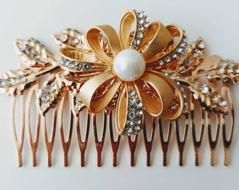 Gold  hair comb  Wedding hair comb,Bridal  Golden Hair Comb, Wedding Hair Comb,  Hair Comb Wedding Hair Comb, Bridal Hair Comb  headpieces