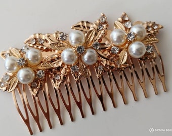 Gold  hair comb  Wedding hair comb,Bridal  Golden Hair Comb, Wedding Hair Comb,  Hair Comb Wedding Hair Comb, Bridal Hair Comb  headpieces