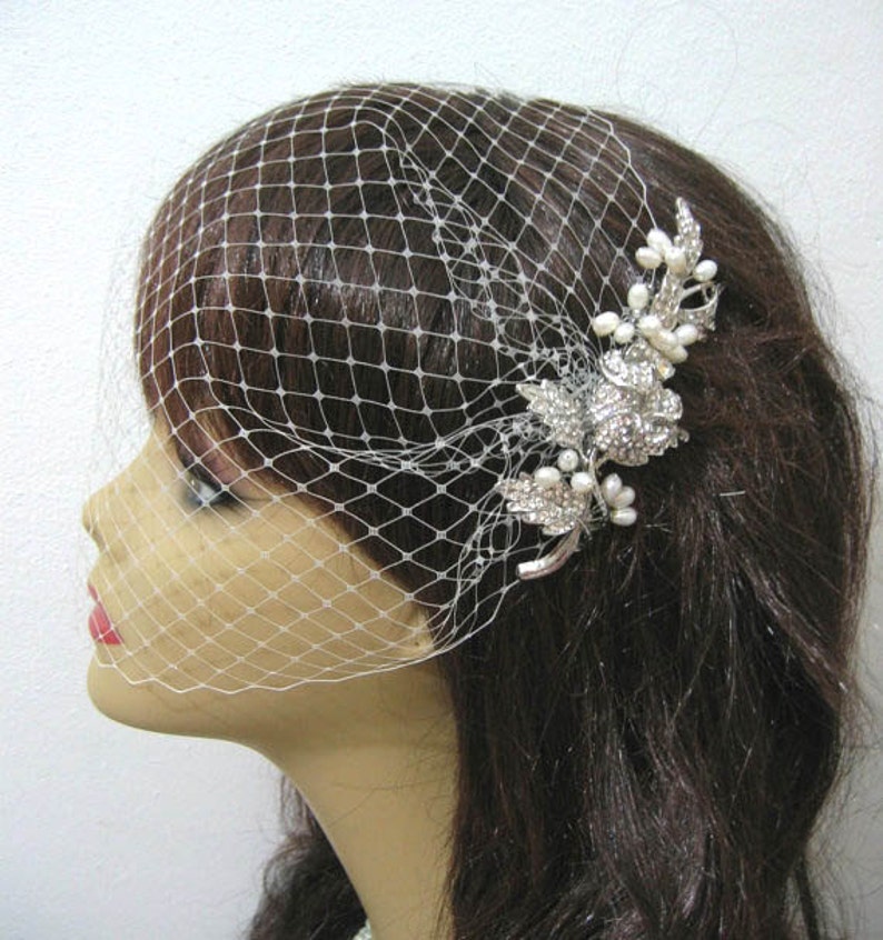 Bridal Veil and Bridal Comb 2 Itemsbridal Hair Comb Etsy