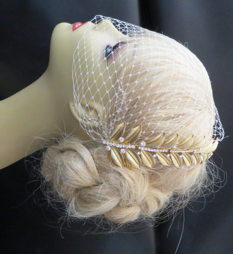 Birdcage Veil and a Gold Bridal Hair Comb 2 Items Gold Etsy