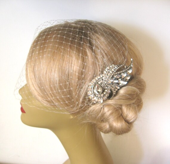 Wedding Birdcage Veil And A Bridal Hair Comb 2 Items Bird Etsy