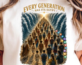Passover Gift for Jewish Women, Exodus Bible Story Tee, Every Generation Has Its Egypt, Old Testament Art Shirt, Jewish Faith Gift