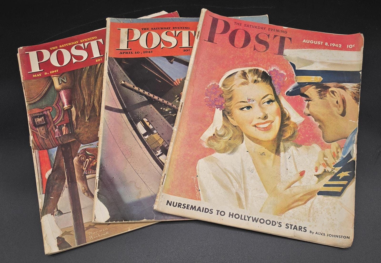 1943 Saturday Evening Post Magazine With Norman Rockwell Covers - Etsy