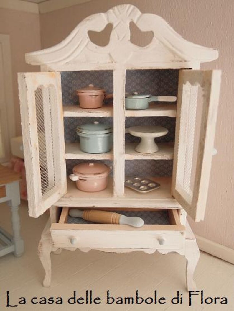 Download French cupboard cabinet 1/12 dolls house dollhouse ...
