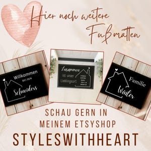 Fußmatte personalisiert mit Namen - Geschenk zum Einzug - individuelle Türmatte für Paare, Hochzeitsgeschenk, Geschenkidee Einweihung image 4