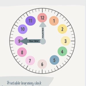 Kleinkind Routine Uhr Printable: Visueller Stundenplan, lernen die Zeit zu sagen (digitaler Download)