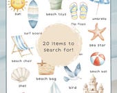 Beach Scavenger Hunt: Kids Summer Printable Activity, Instant Download