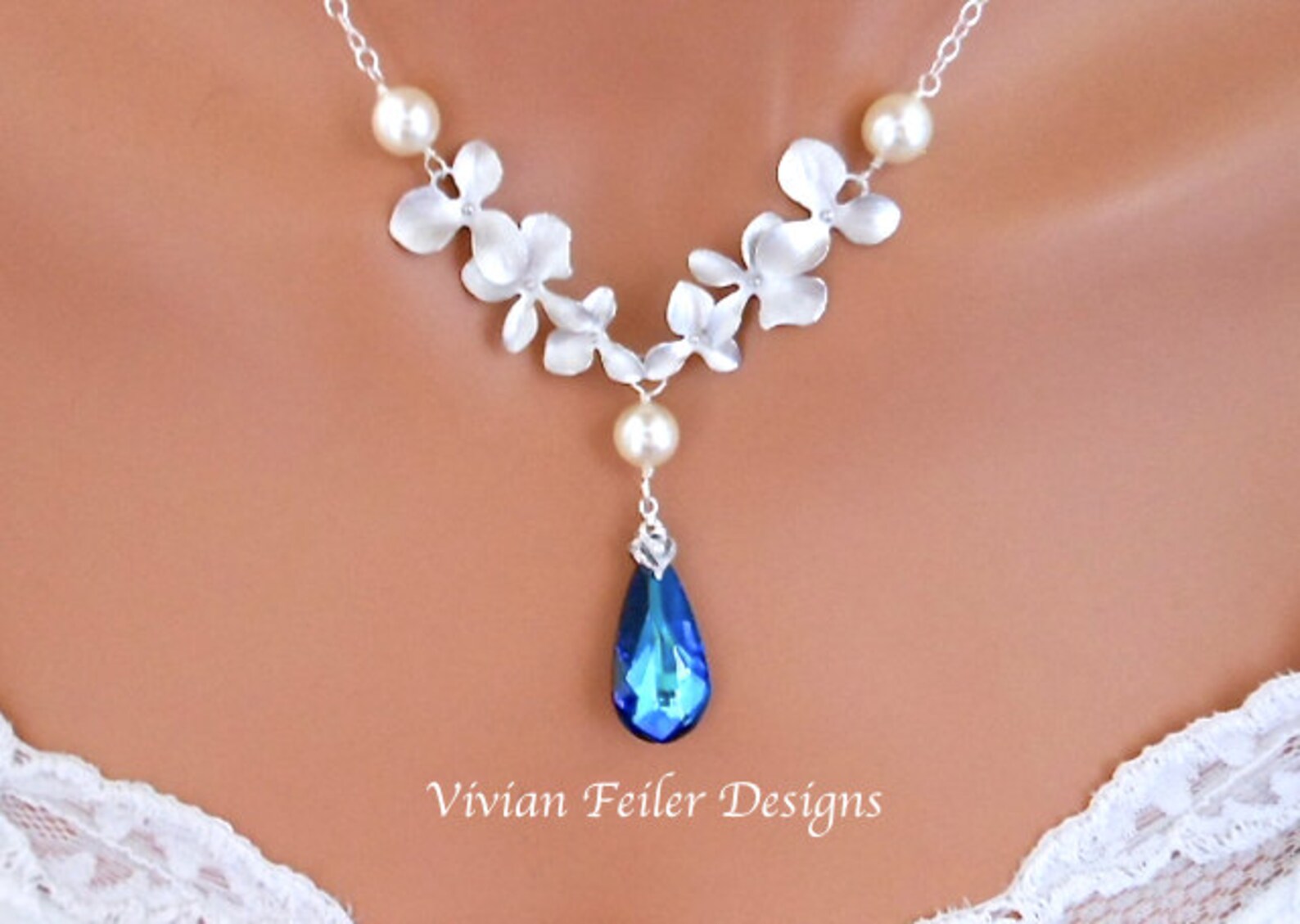 PEACOCK EARRINGS Blue Wedding Earrings ORCHID Flowers Etsy