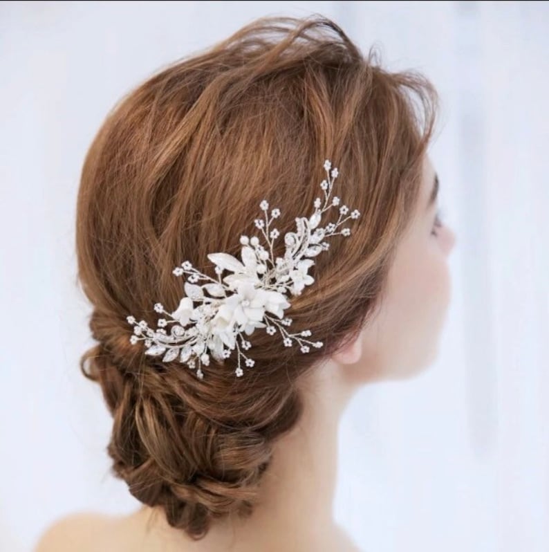 Wedding Hair Piece Bridal VINE Hair Accessory FLORAL Hair Comb Etsy