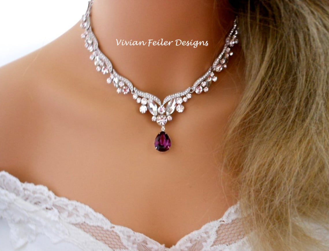 floral wedding necklace