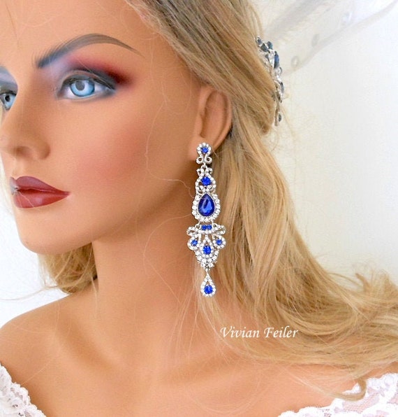 Iridescent Long Crystal Earrings, Ab Pageant Earrings, Aurora Borealis  Earrings, Ab Prom Earrings - Etsy Hong Kong