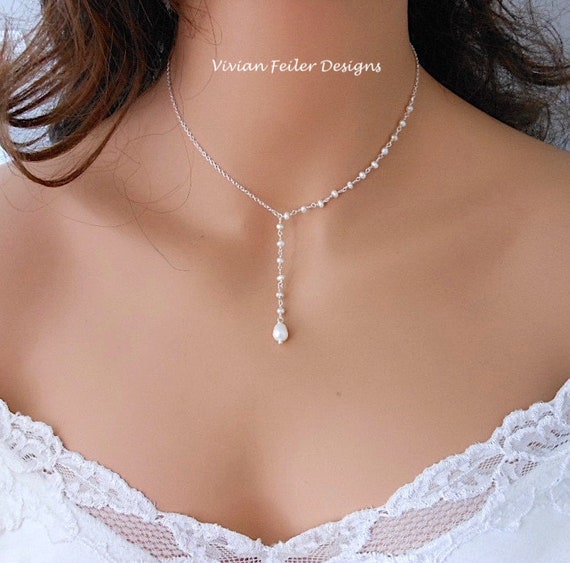 BRIDAL FRESHWATER PEARL Necklace Y 