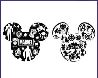 Superhelden-Mausohren-Svg, Superhelden-Mausohren-Svg, Eisenkapitän Spidey-Svg, Superheld-Logo-Svg-Bundle, Superhelden-Schnittdatei-Svg-Png