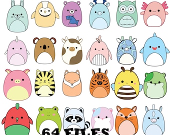 Squishmallow baby animals SVG, clipart svg, cricut designs bundle svg, images on transparent svg, sublimation svg, design for cricut